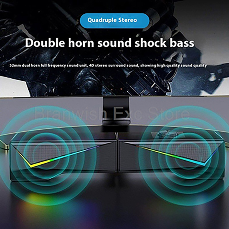 Rgb Computer Soundbar For Pc - Altavoz de ordenador de 2x2,5 W,
