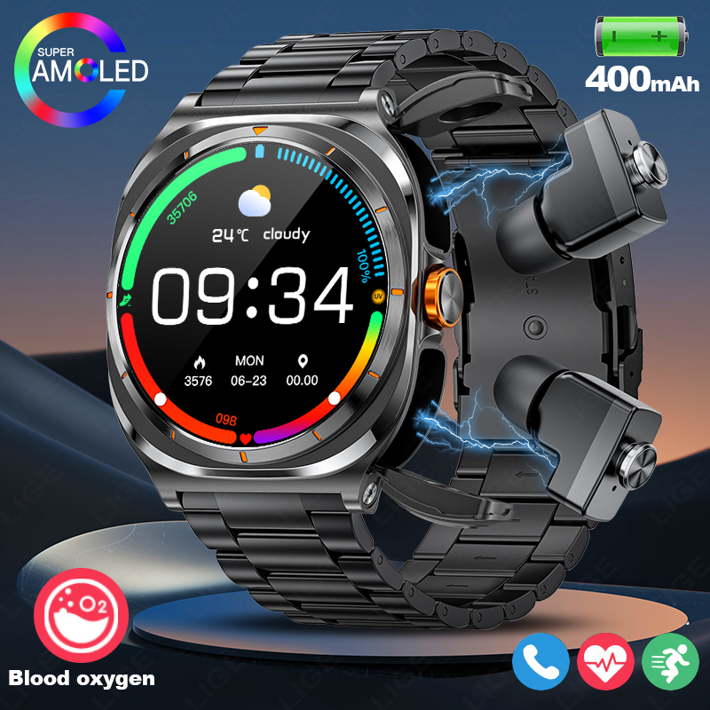 Sleep Mask Headphones Bluetooth - Reloj LIGE 2025, auriculares inalámbricos, reloj