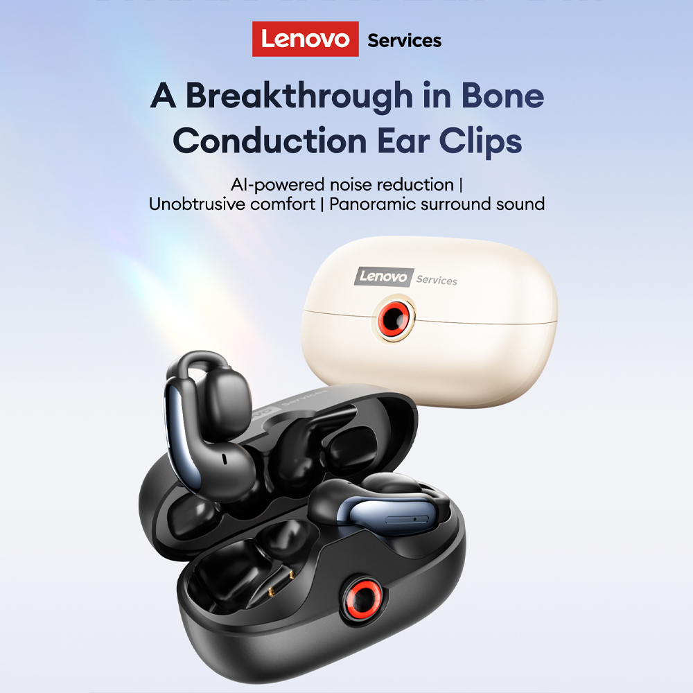 Headphones - Lenovo LES-108 conducción ósea TWS Clips