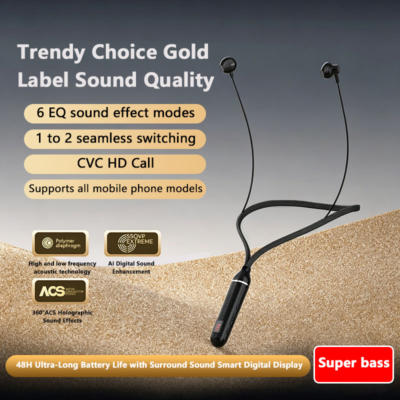 Magnetic Neckband Sports Earphones - ﻿ Auriculares Inalámbricos Bluetooth con Banda