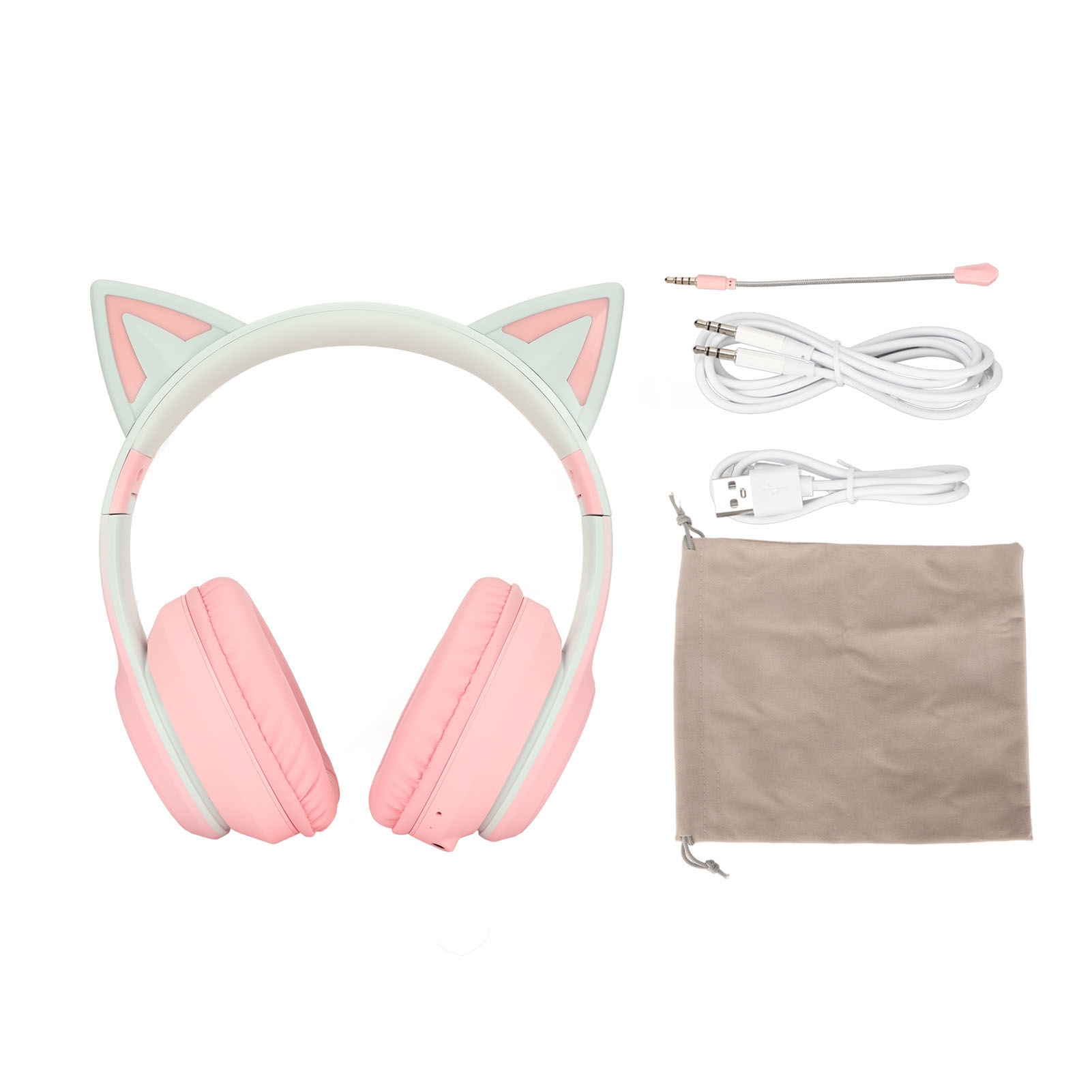 Cat Ear Bluetooth Headset Led - Auriculares Bluetooth para Juegos con Orejas