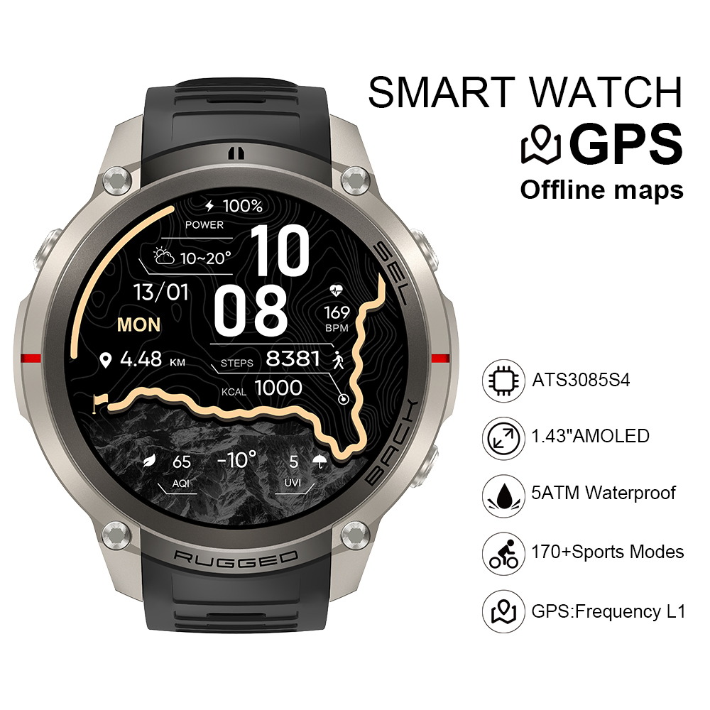 Smartwatches - Reloj Inteligente DM59 2026 con Mapa
