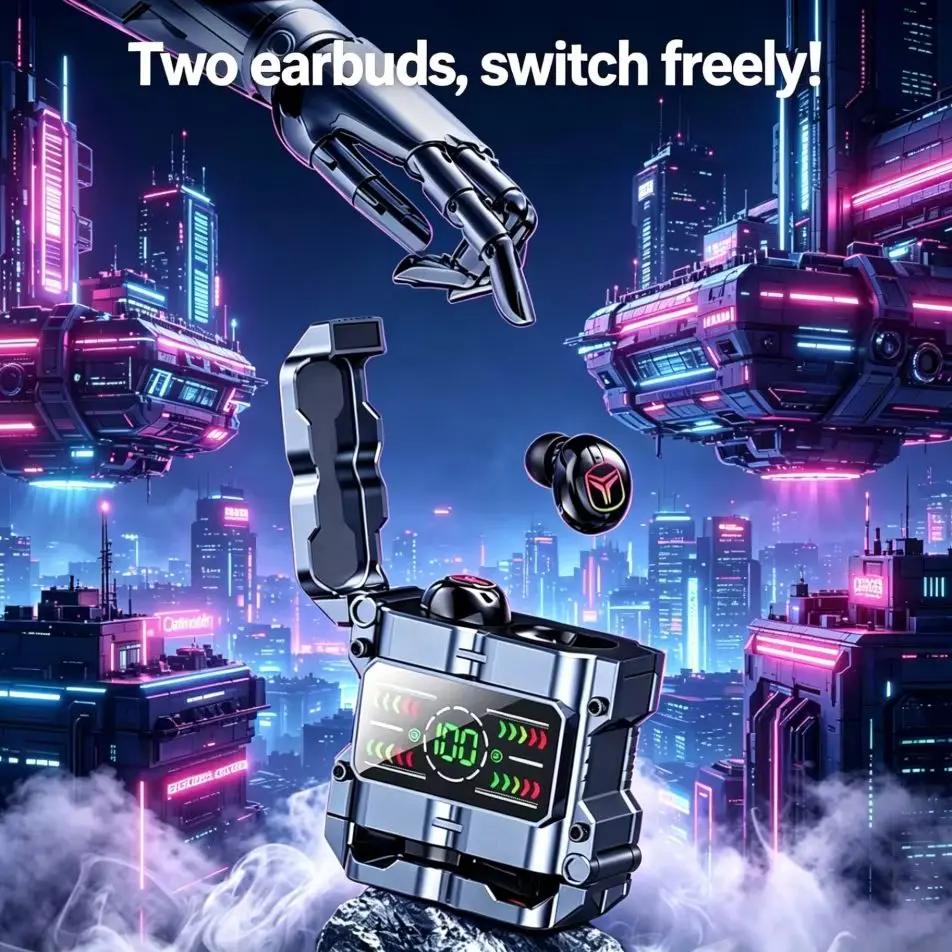 Gaming Headset With Mic Rgb - Audífonos Inalámbricos Mecha TWS Bluetooth 5.3