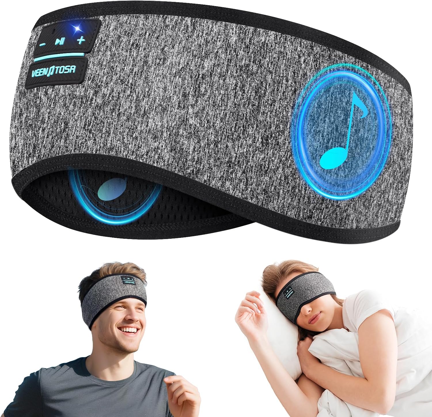 Sleep Mask Headphones Bluetooth - Auriculares Bluetooth, diadema deportiva para dormir