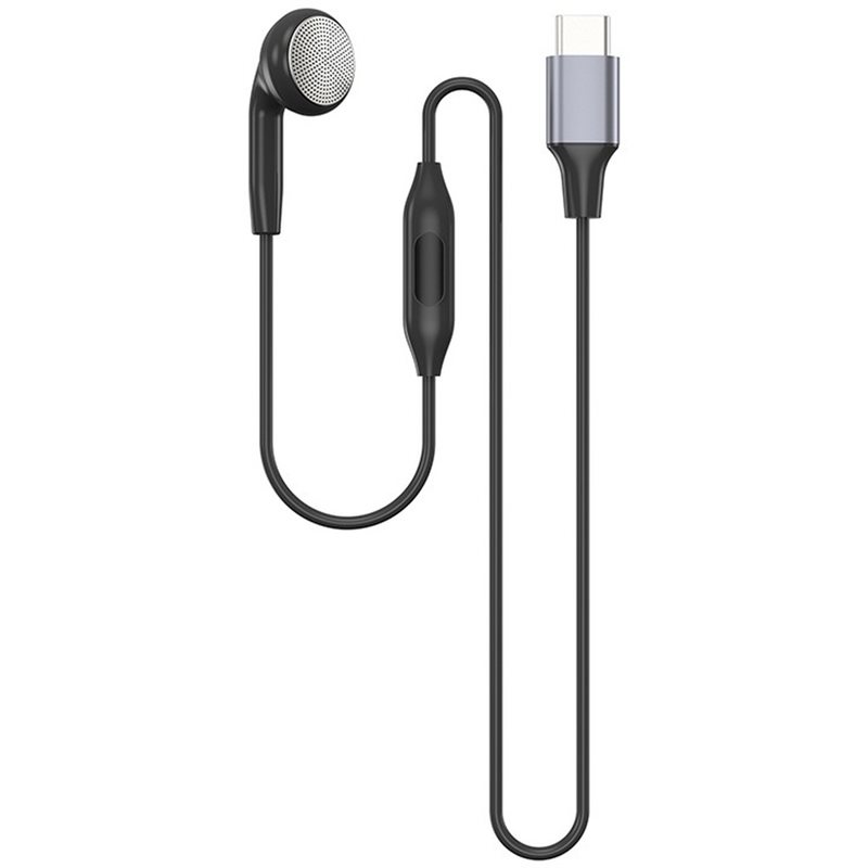 Type C Wired Earphones With Mic - Auricular Mono con Cable Tipo C
