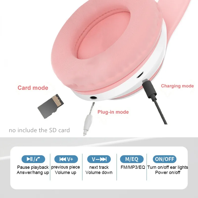 Auriculares Inalámbricos STN-2 - Cat Ear Bluetooth Headset Led reseña y precio