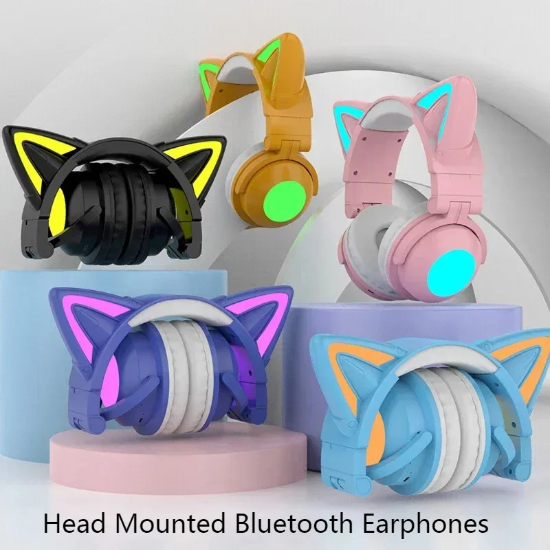 ZW068 Auriculares con orejas d - Cat Ear Bluetooth Headset Led reseña y precio