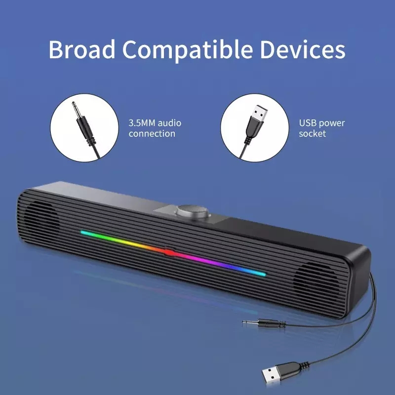 E-1407 Altavoz Inalámbrico con - Rgb Computer Soundbar For Pc reseña y precio
