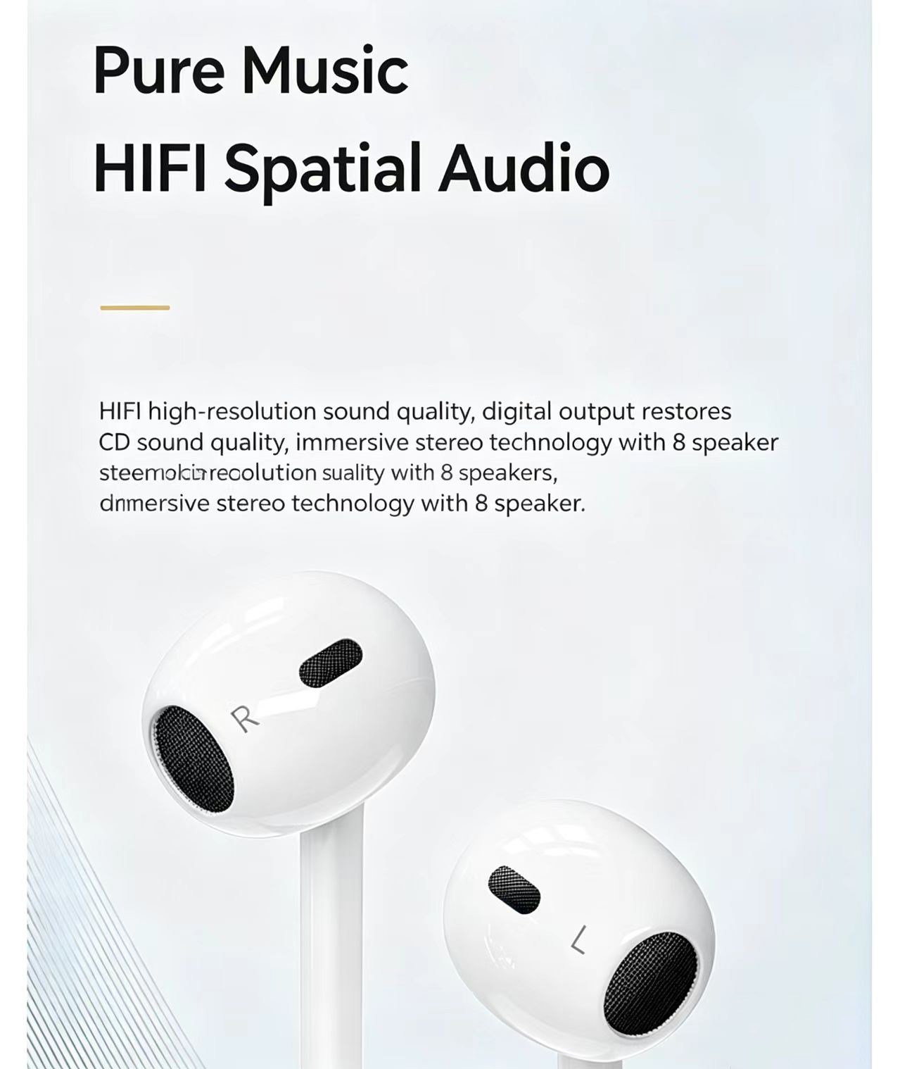 Auriculares intrauditivos con  - Type C Wired Earphones With Mic reseña y precio