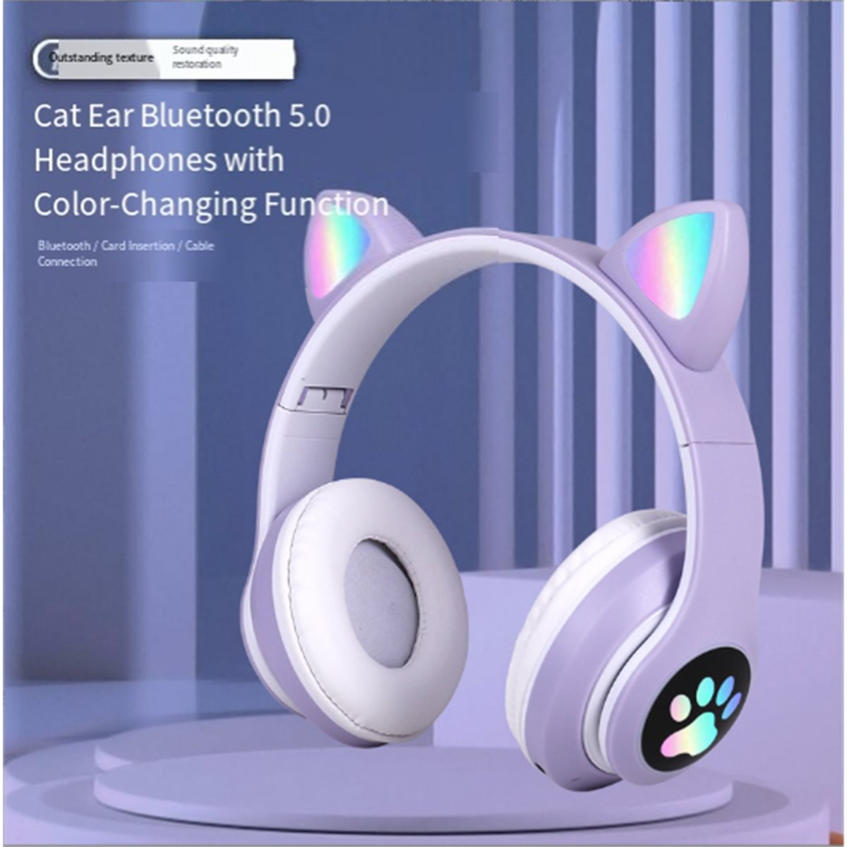 Auriculares Bluetooth DT90 con - Cat Ear Bluetooth Headset Led reseña y precio