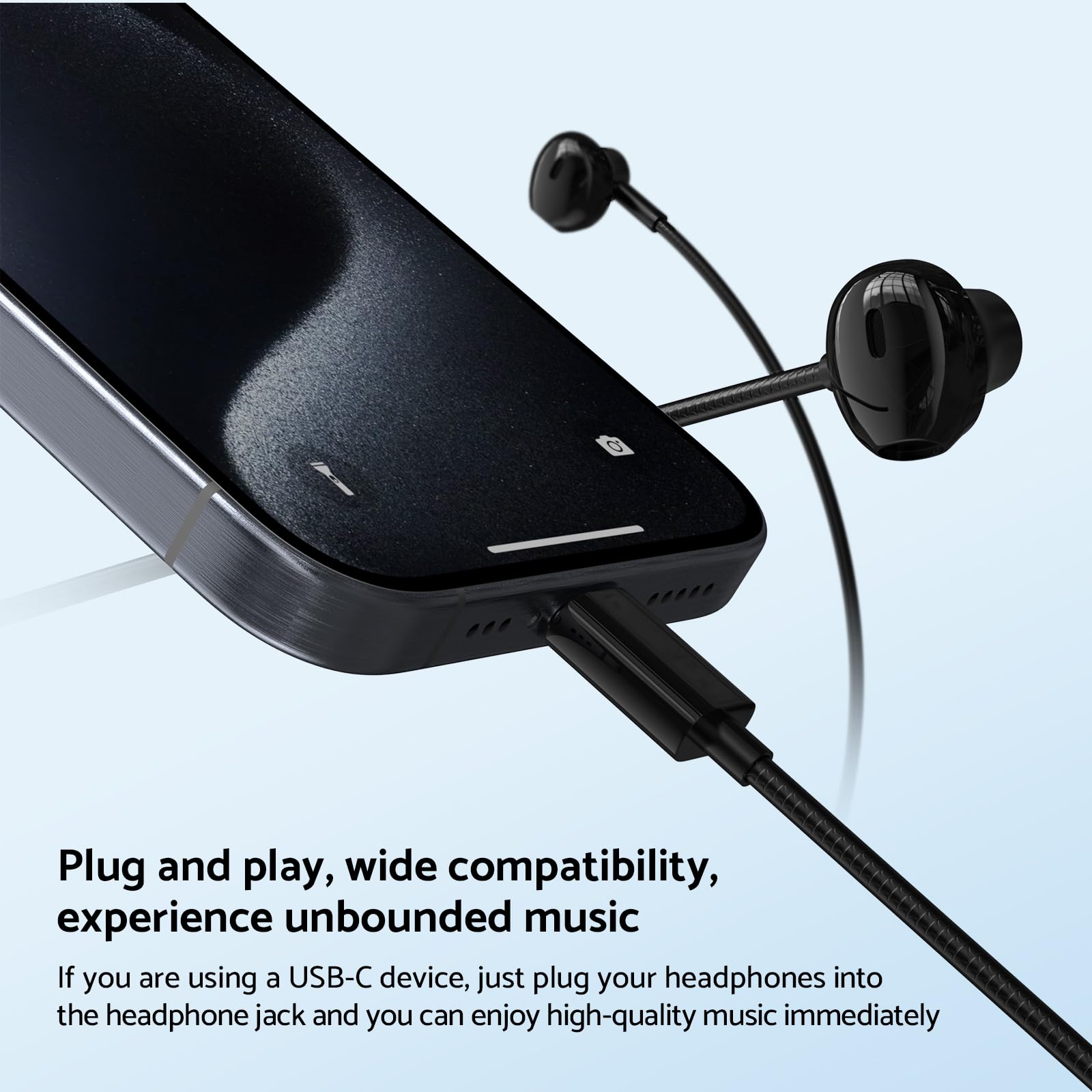 Auriculares estéreo HIFI tipo  - Type C Wired Earphones With Mic reseña y precio