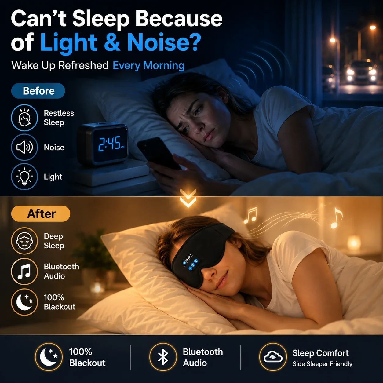 Antifaz Inalámbrico para Dormi - Sleep Mask Headphones Bluetooth reseña y precio