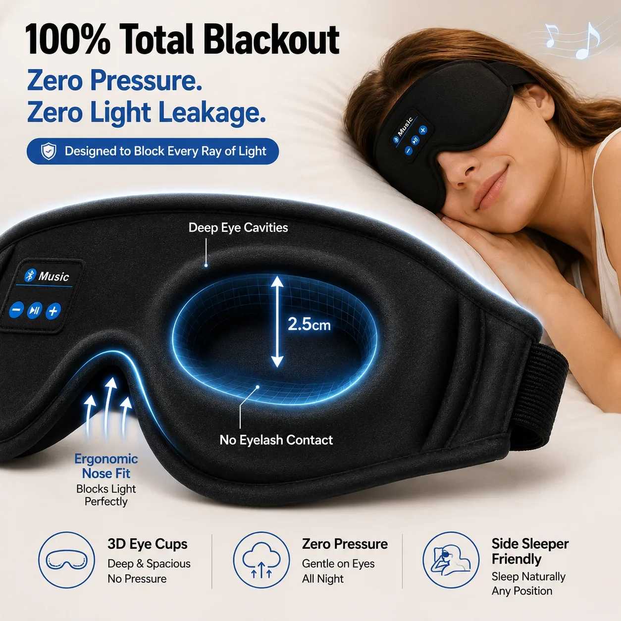 Antifaz Inalámbrico para Dormi - Sleep Mask Headphones Bluetooth reseña y precio