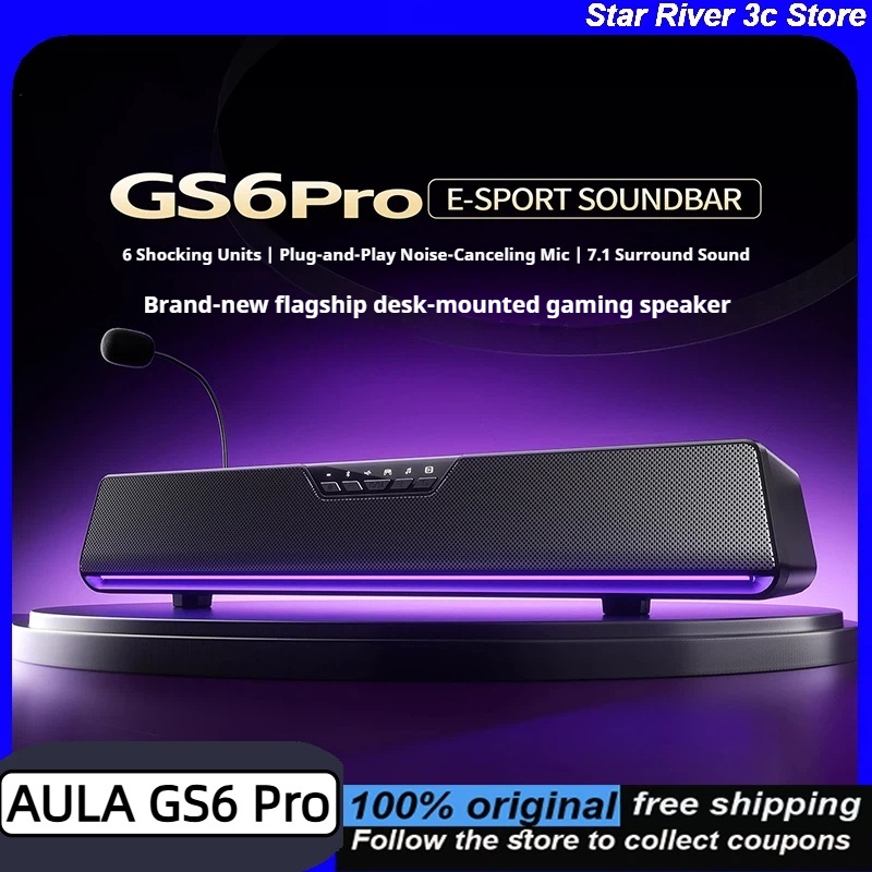 AULA GS6 Pro inalámbrico Gamin - Rgb Computer Soundbar For Pc reseña y precio