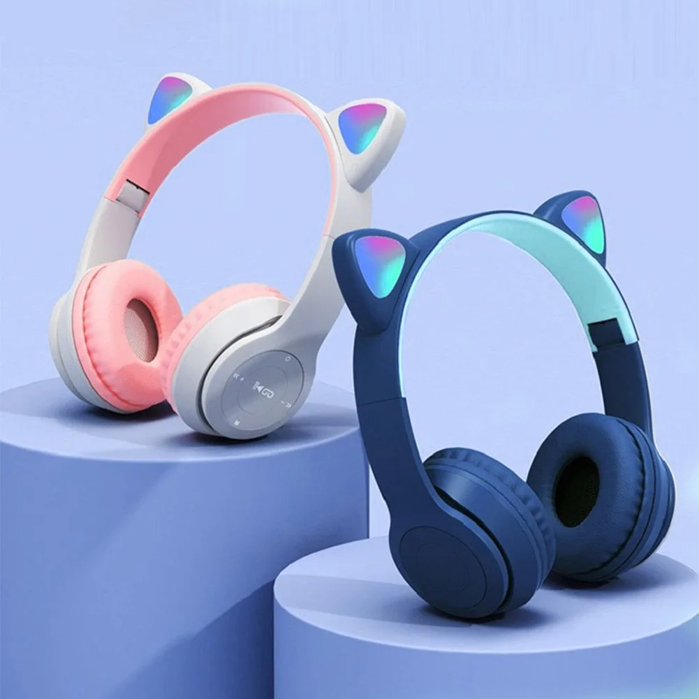 Bonitos auriculares inalámbric - Cat Ear Bluetooth Headset Led reseña y precio