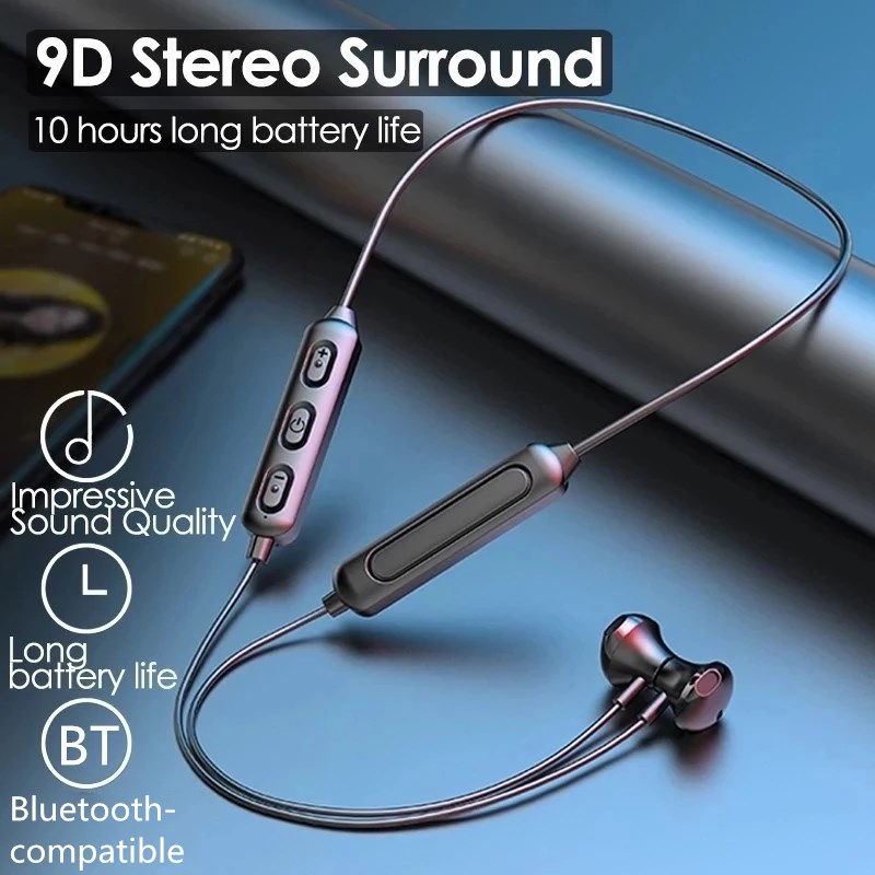 Auriculares inalámbricos con B - Magnetic Neckband Sports Earphones reseña y precio