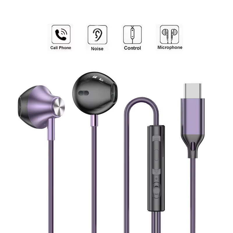 Auriculares intrauditivos con  - Type C Wired Earphones With Mic reseña y precio