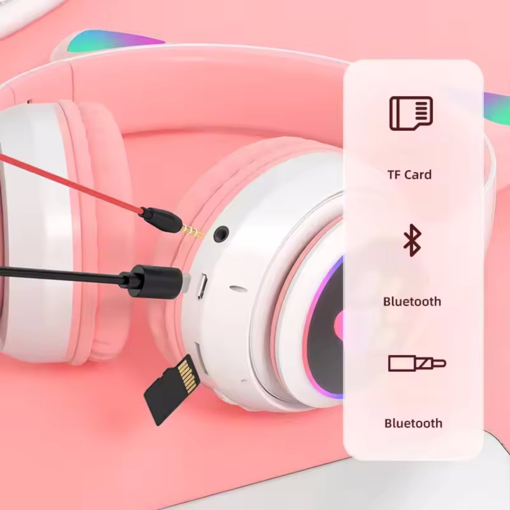 Audífonos Inalámbricos con Ore - Cat Ear Bluetooth Headset Led reseña y precio