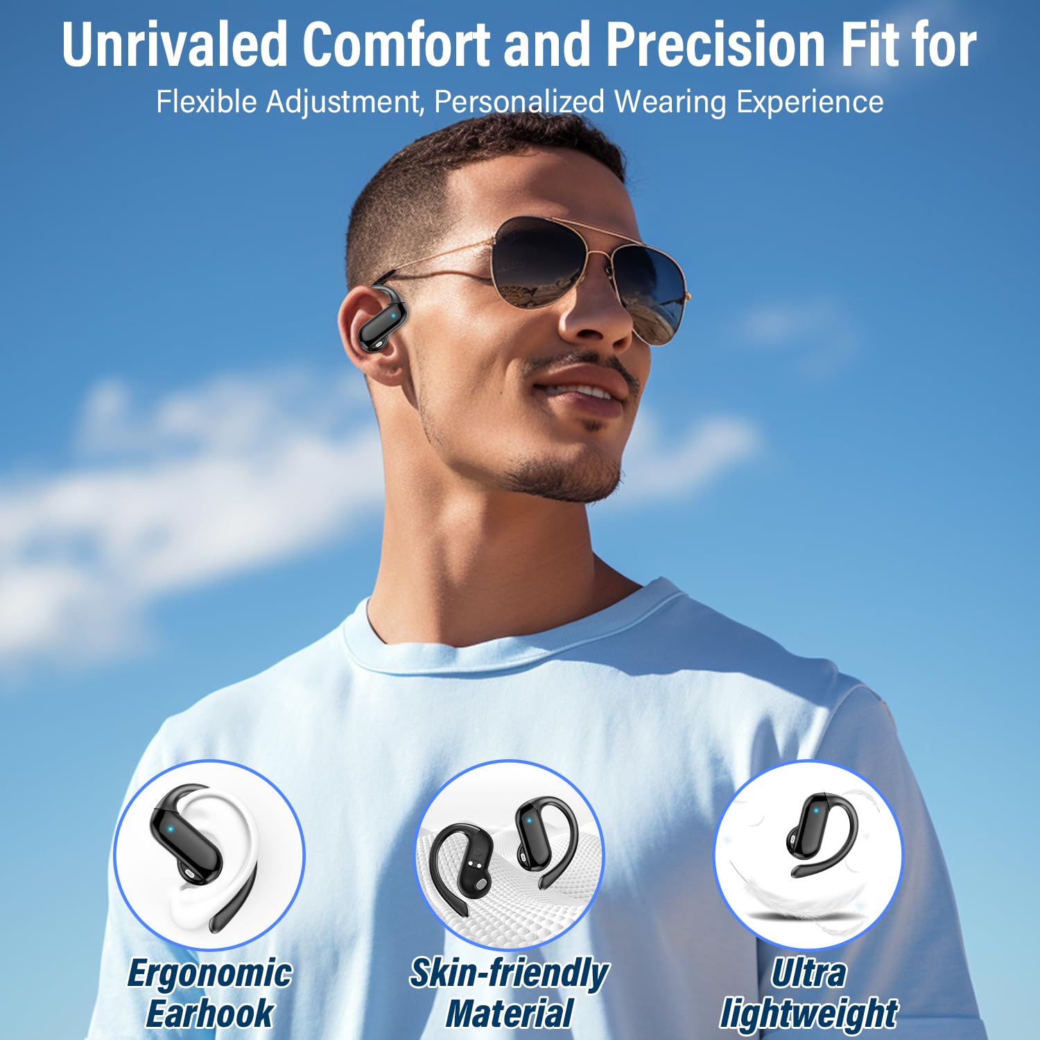 Auriculares Inalámbricos Bluet - Open Ear Air Conduction Headphones reseña y precio