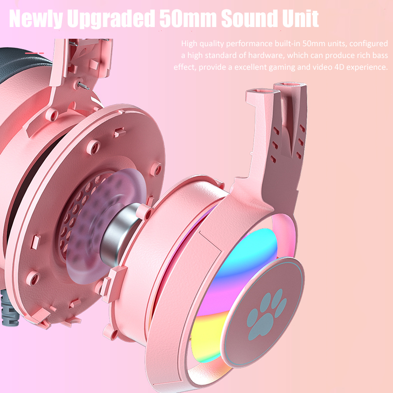 Auriculares con orejas de gato - Gaming Headset With Mic Rgb reseña y precio