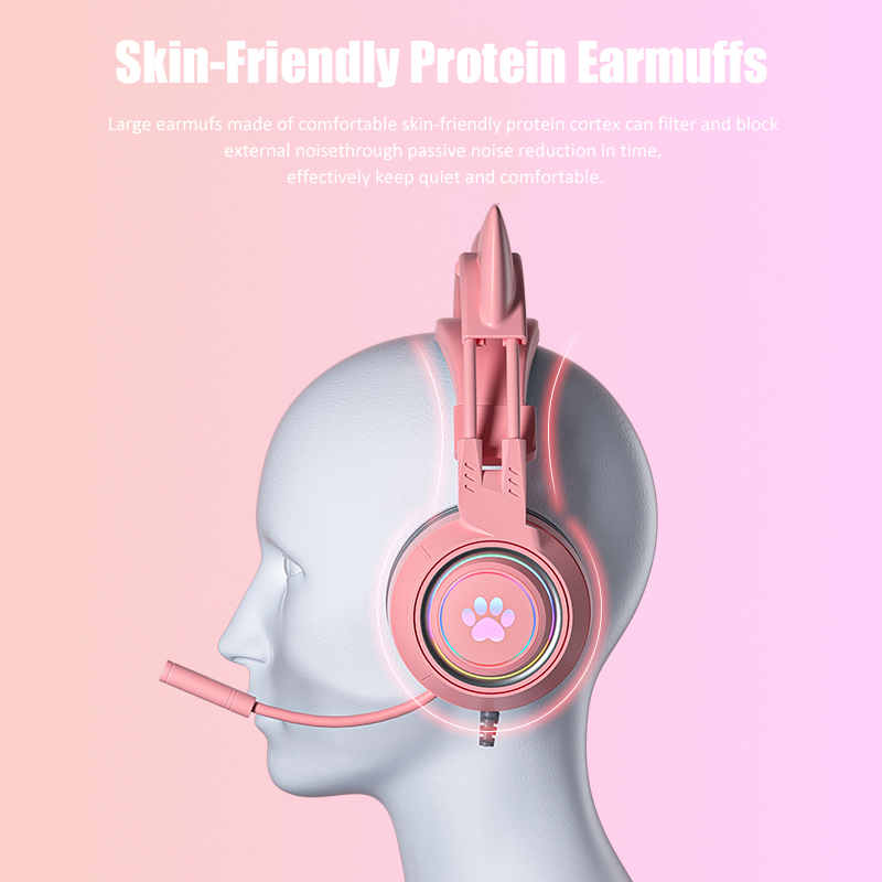 Auriculares con orejas de gato - Gaming Headset With Mic Rgb reseña y precio