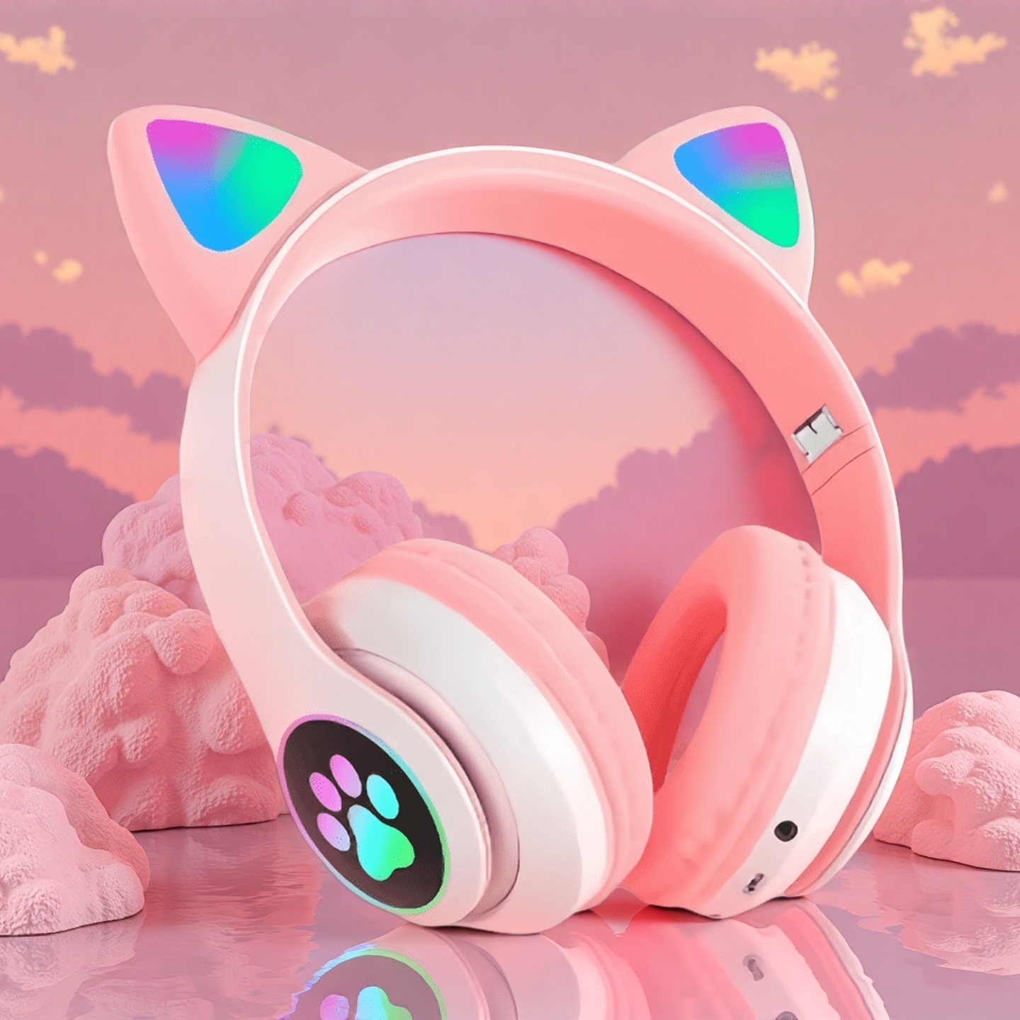 Nueva luz de Flash, auriculare - Cat Ear Bluetooth Headset Led reseña y precio