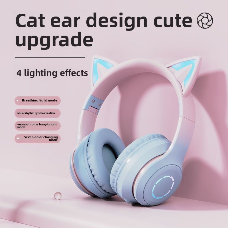 Nuevos Auriculares Bluetooth d - Cat Ear Bluetooth Headset Led reseña y precio